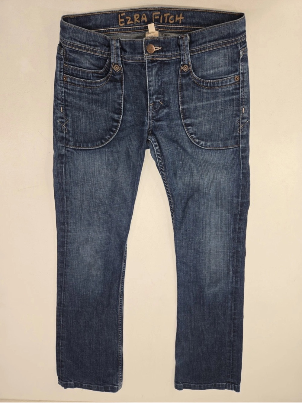 Abercrombie Ezra Fitch Jeans Blue Denim Bootcut Y2K Size 26 Womens
